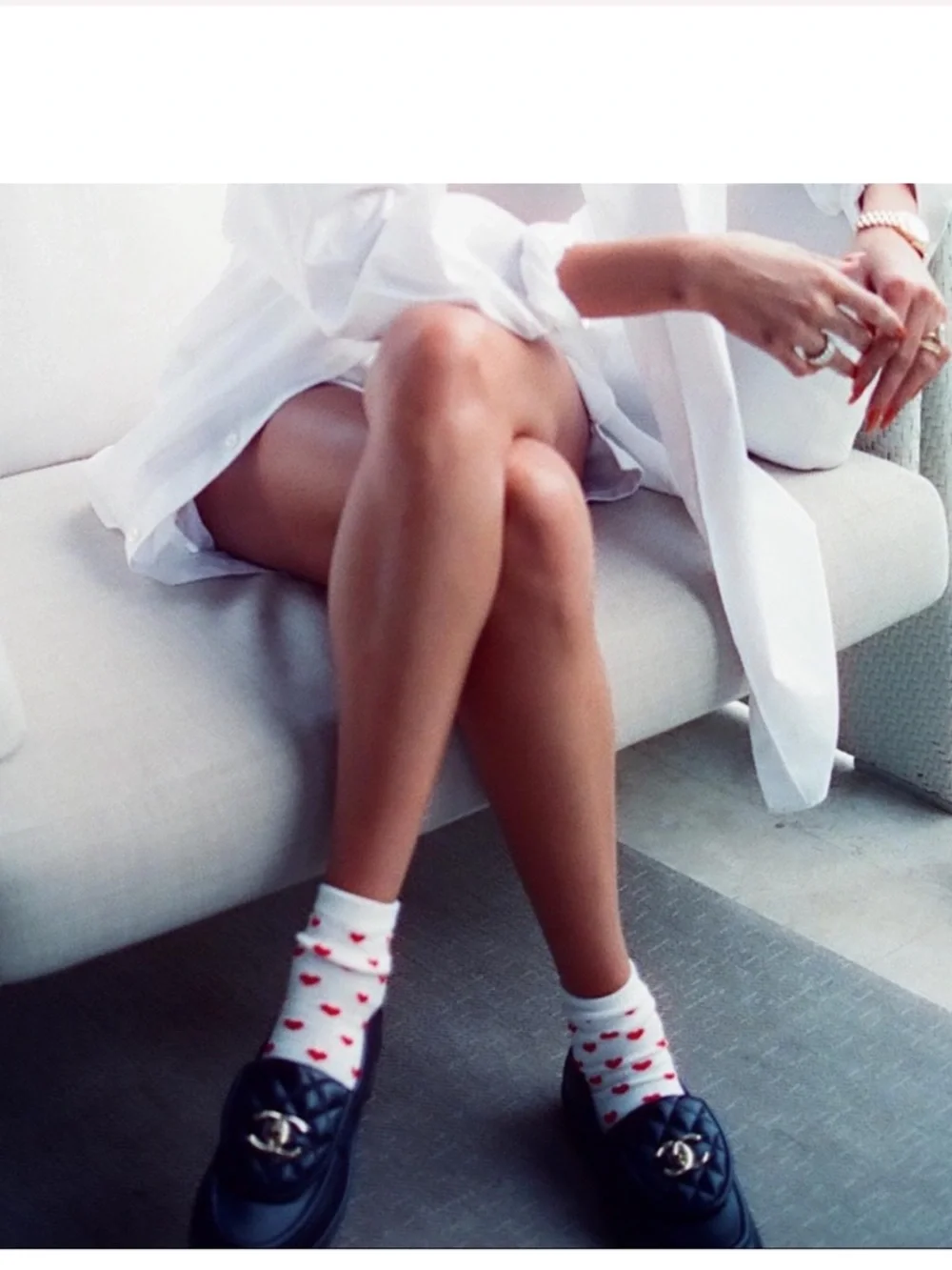 Brandy Melville red heart socks